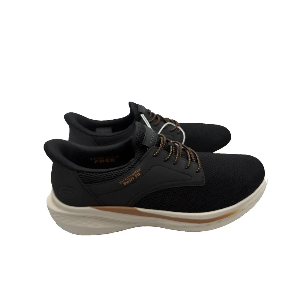 Skechers Men's Black Swift Fit Shoes Hands-Free Slip-On Memory Foam Size 9